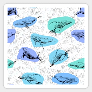 ink whales Magnet